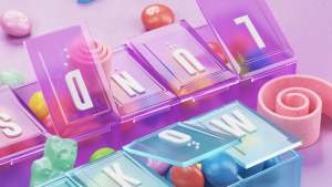 Pill box of candy